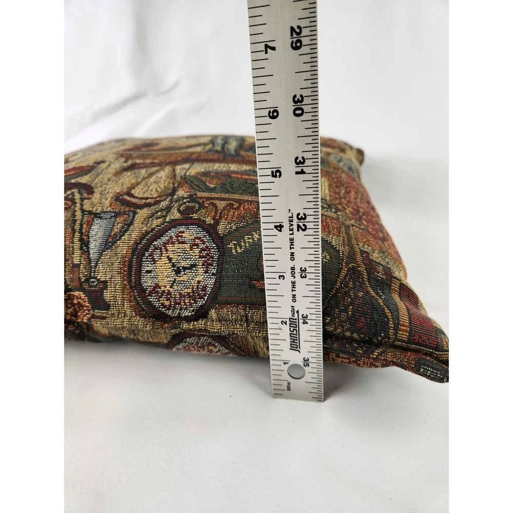 Woven Tapestry Cabin Pillow Rustic Lodge Camping Fishing Couch Vacation Home